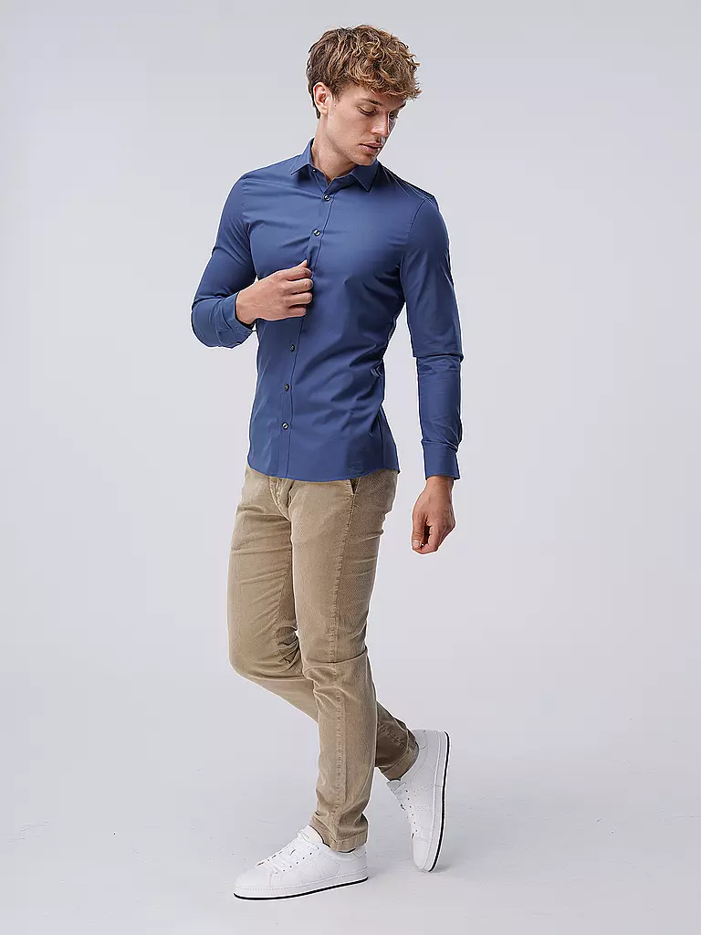 OLYMP NO.6 | Camisa de negocios Super Slim | Azul