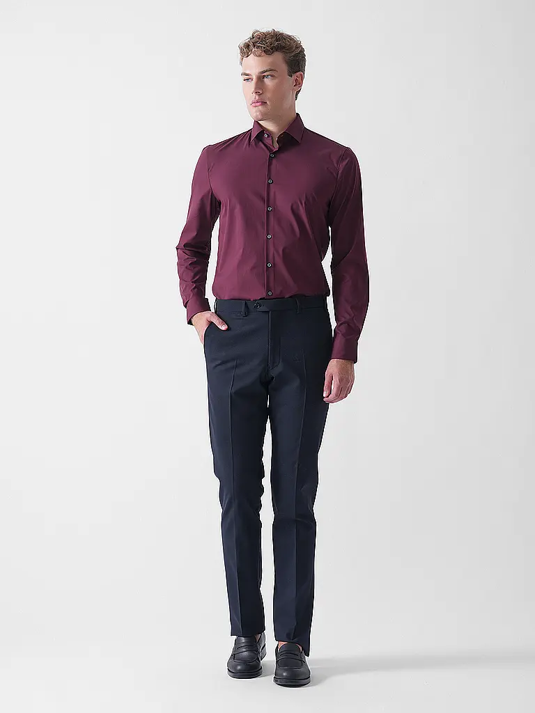 OLYMP NO.6 | Camisa Regular Fit | Rojo oscuro