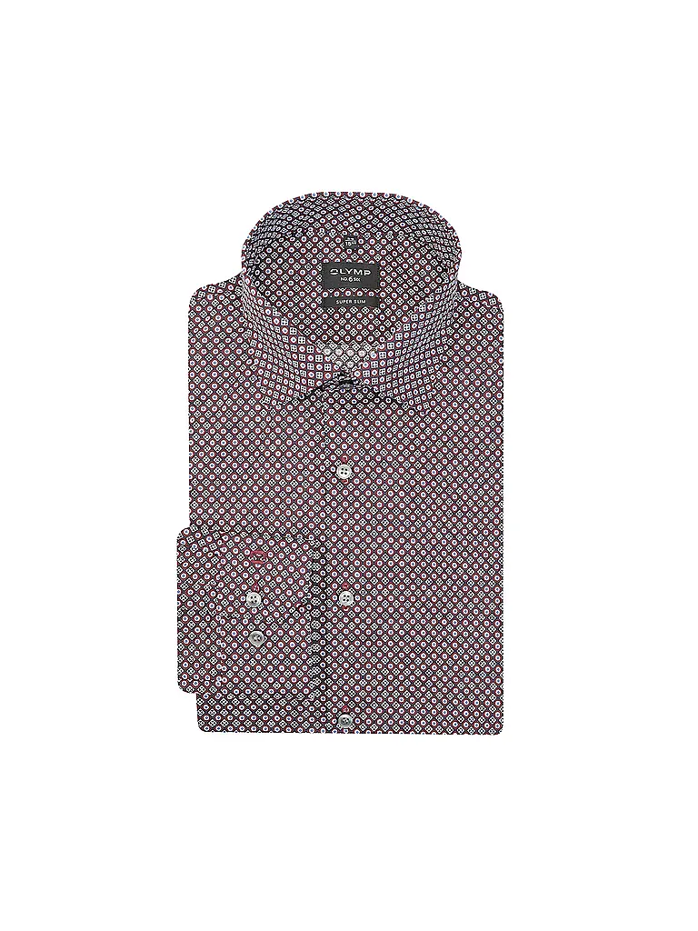 OLYMP NO.6 | Camisa Slim Fit | Rojo oscuro