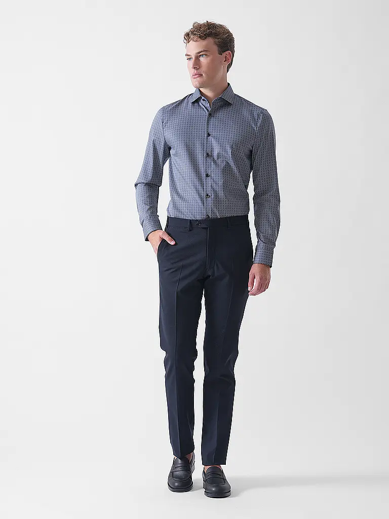 OLYMP NO.6 | Camisa Slim Fit | Azul oscuro