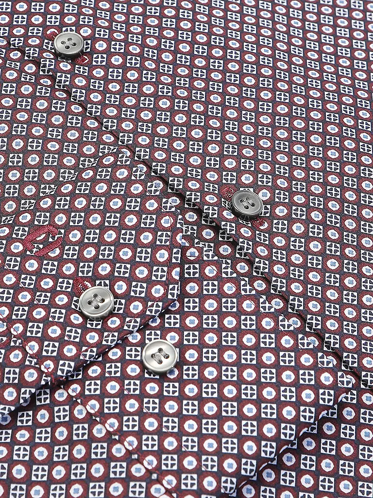 OLYMP NO.6 | Camisa Slim Fit | Rojo oscuro