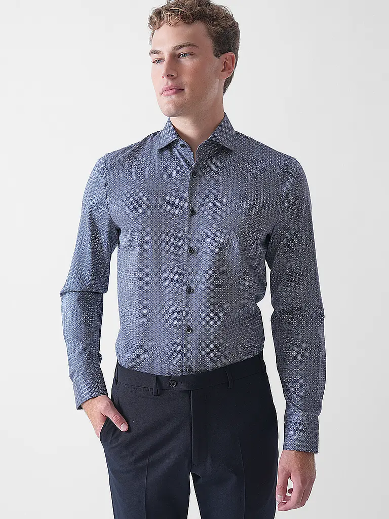 OLYMP NO.6 | Camisa Slim Fit | Azul oscuro
