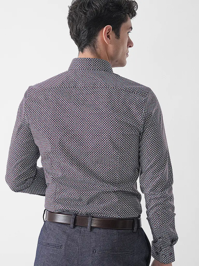 OLYMP NO.6 | Camisa Slim Fit | Rojo oscuro