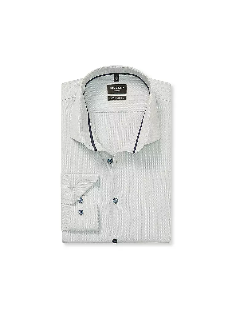 OLYMP NO.6 | Camisa Super Slim Fit | Verde claro
