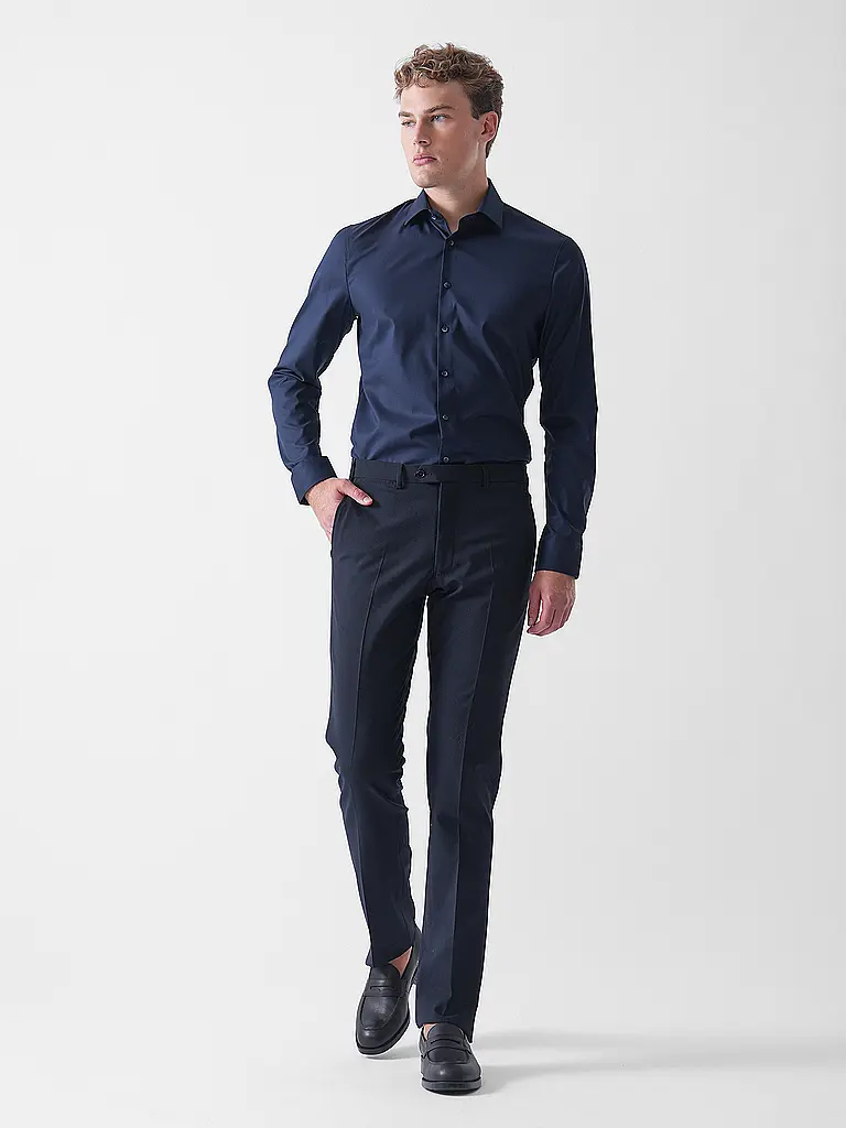OLYMP NO.6 | Camisa Super Slim Fit | Azul oscuro