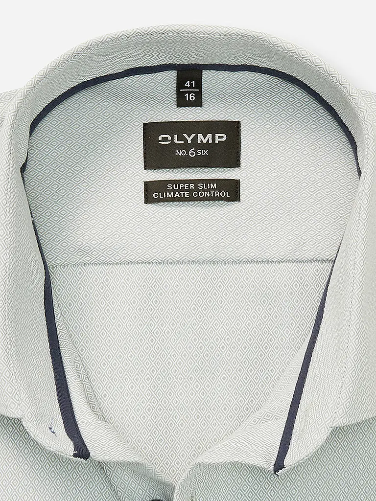 OLYMP NO.6 | Camisa Super Slim Fit | Verde claro