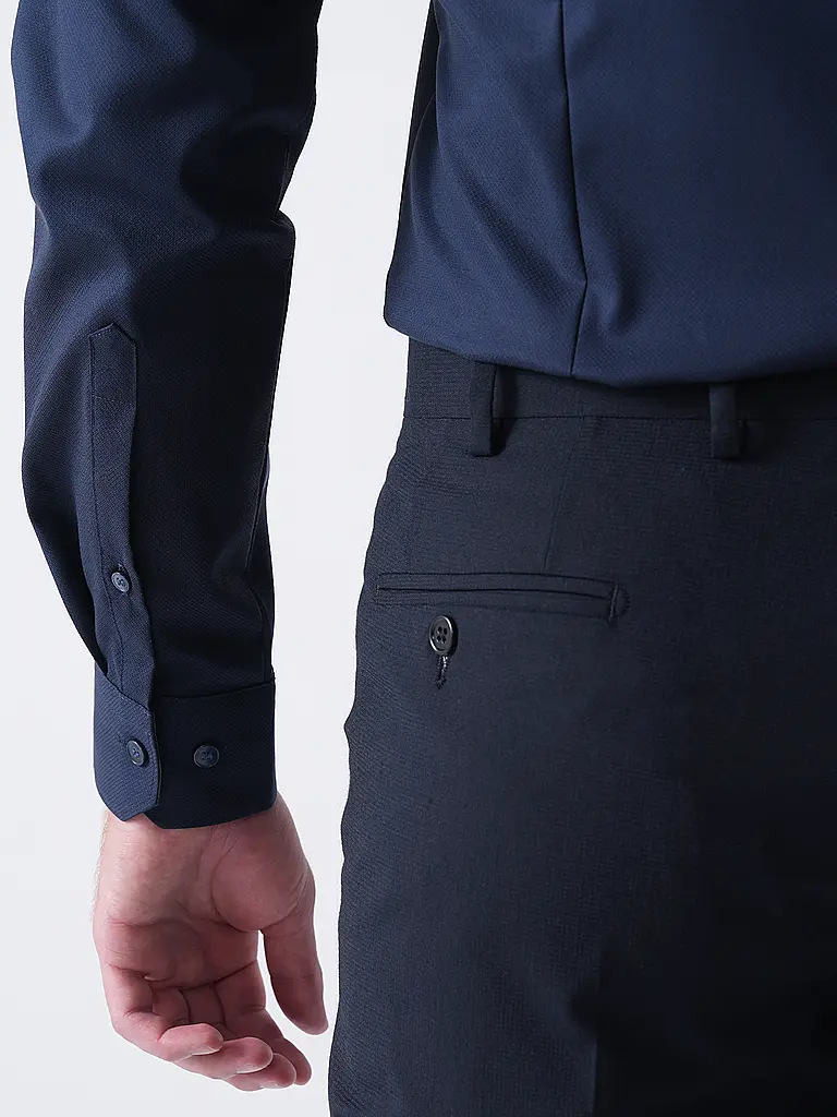 OLYMP NO.6 | Camisa Super Slim Fit | Azul oscuro