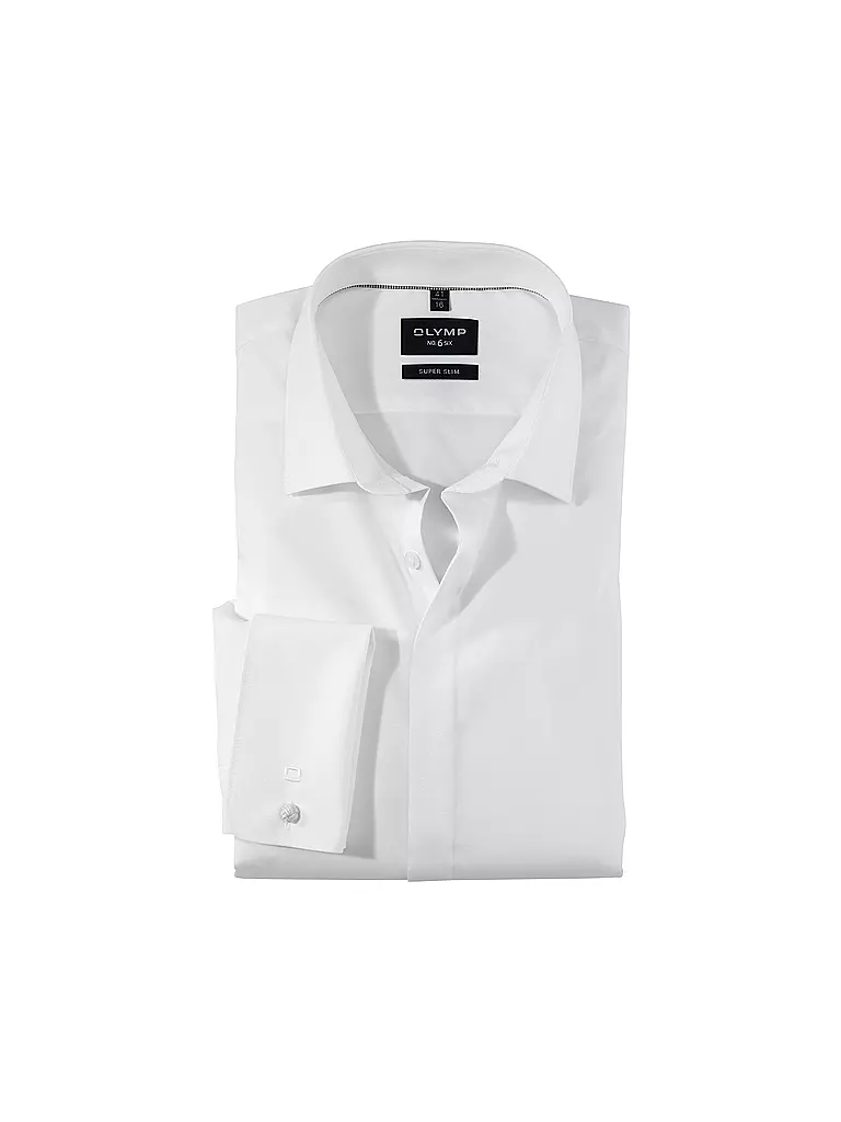 OLYMP NO.6 | Camisa SUPER SLIM | Blanco