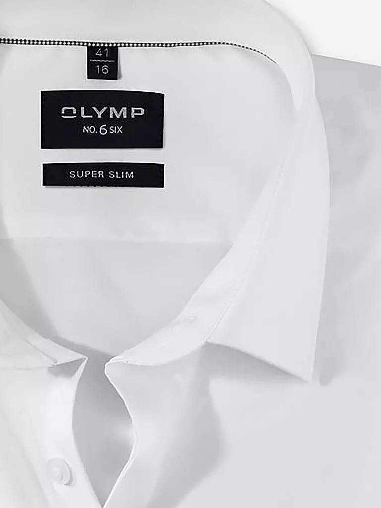 OLYMP NO.6 | Camisa SUPER SLIM | Blanco