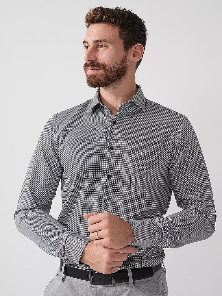 OLYMP NO.6 | Camisa Super Slim | Negro