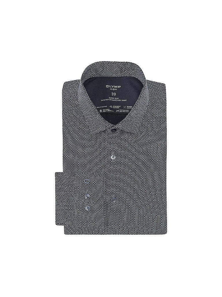 OLYMP NO.6 | Hemd  Super Slim | Azul oscuro