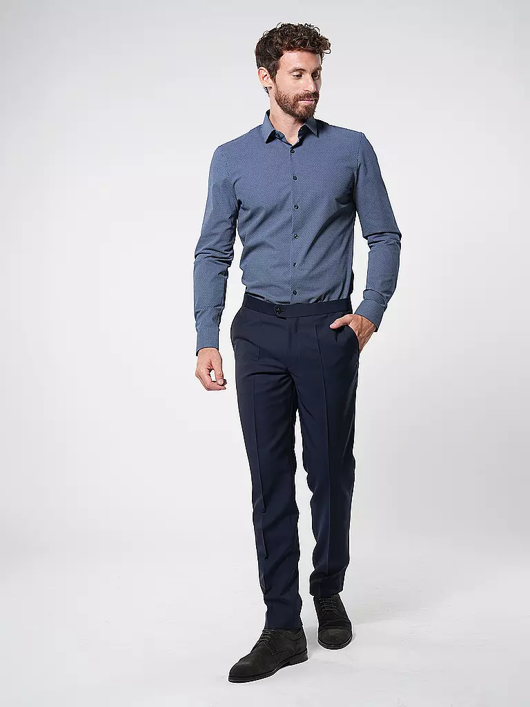 OLYMP NO.6 | Hemd  Super Slim | Azul oscuro