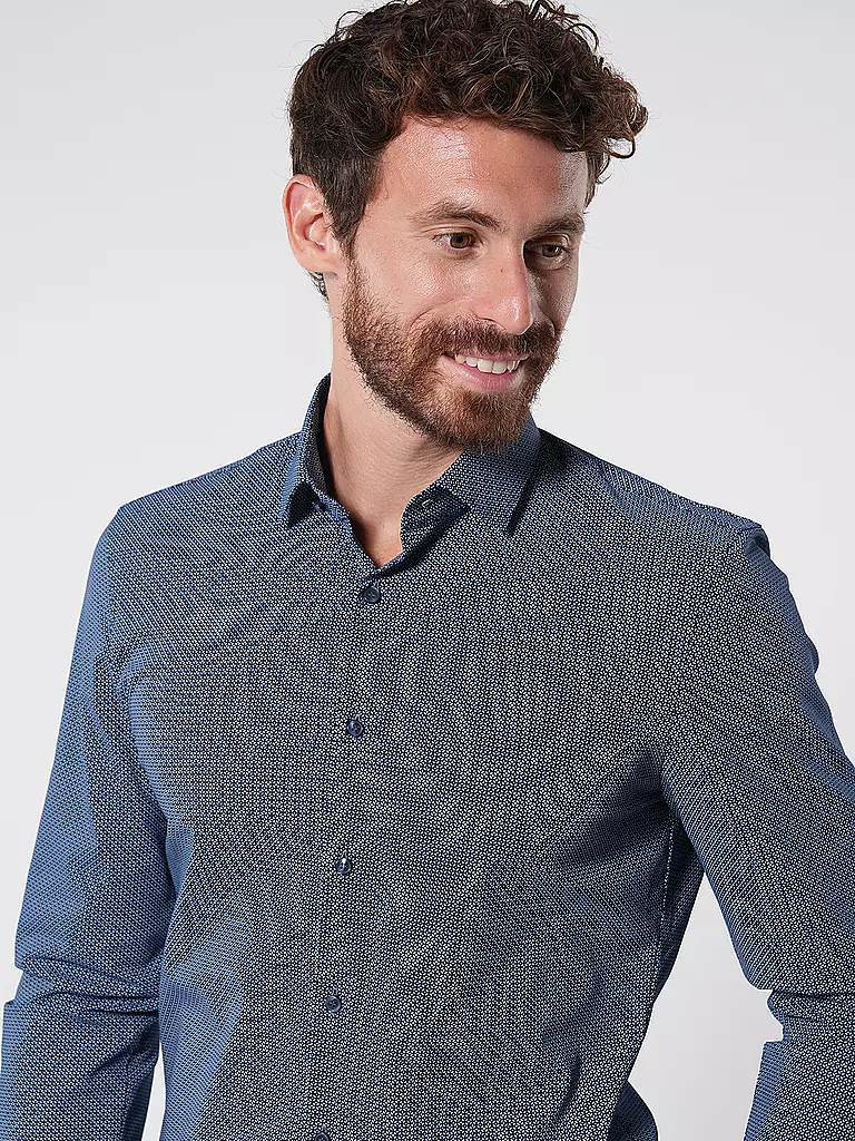 OLYMP NO.6 | Hemd  Super Slim | Azul oscuro