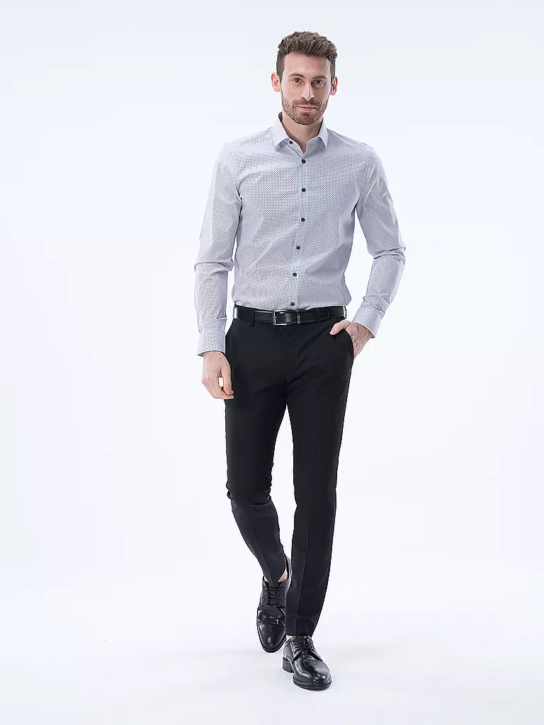 OLYMP NO.6 | Hemd Super Slim Fit  | Blanco