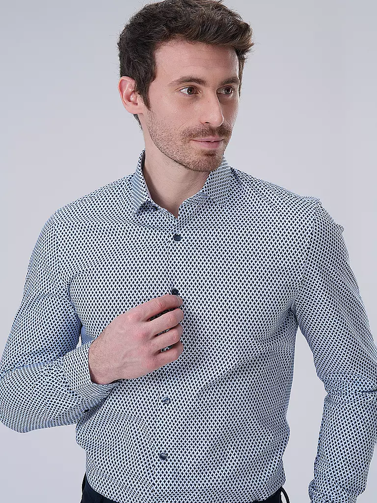 OLYMP NO.6 | Hemd Super Slim | Azul oscuro