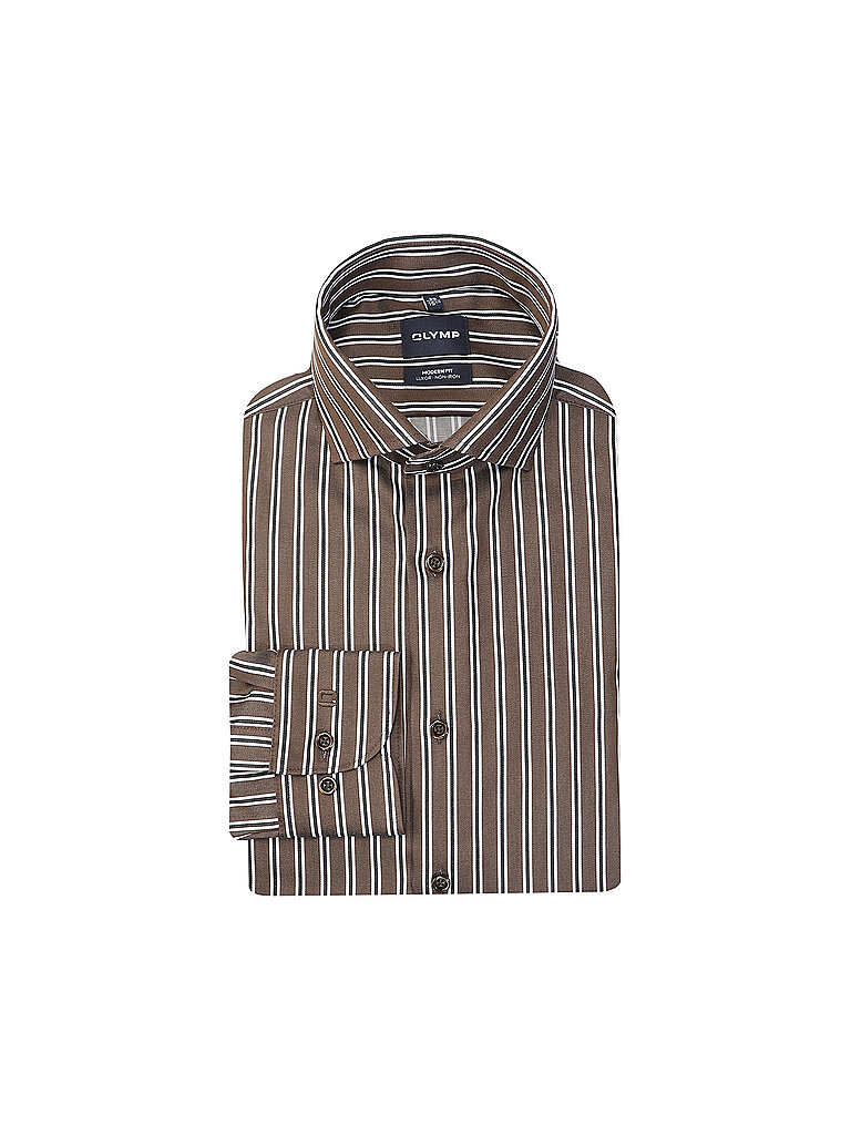 Olymp Camisa Regular Fit marrón