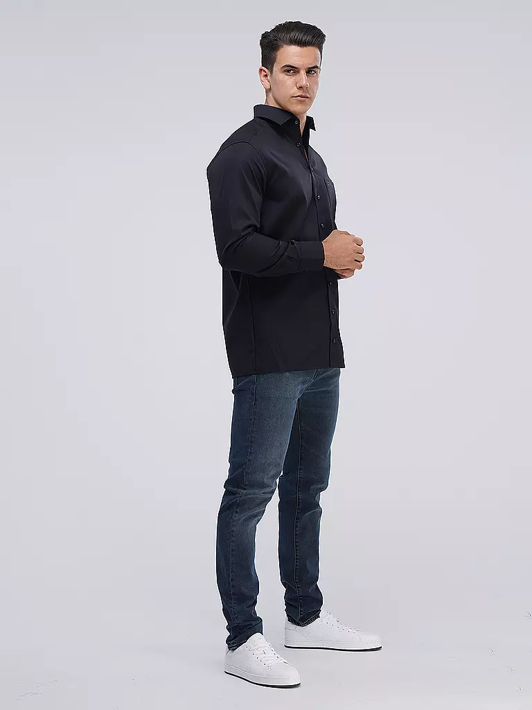OLYMP | Camisa corte moderno | Negro