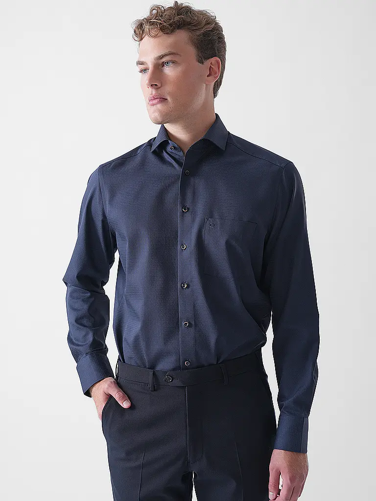 OLYMP | Camisa Modern Fit | Azul oscuro