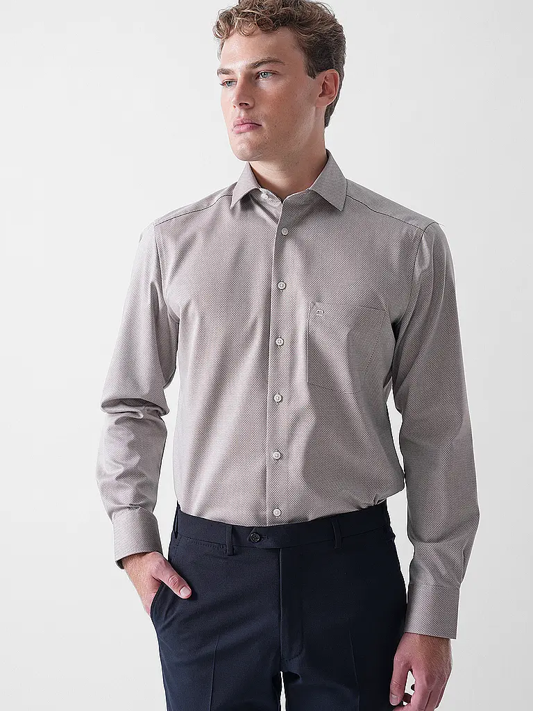 OLYMP | Camisa Modern Fit | Marrón claro