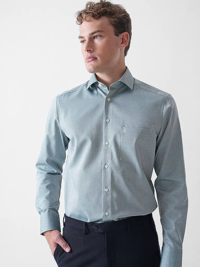 OLYMP | Camisa Modern Fit | Verde oscuro
