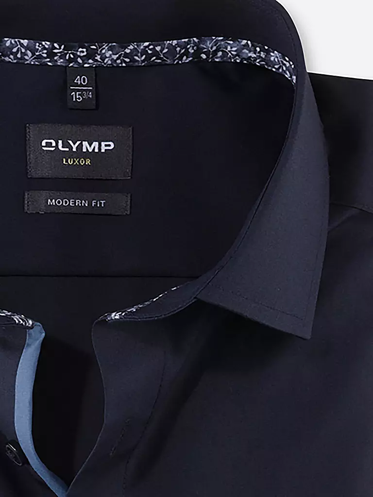 OLYMP | Hemd Modern Fit | Azul oscuro