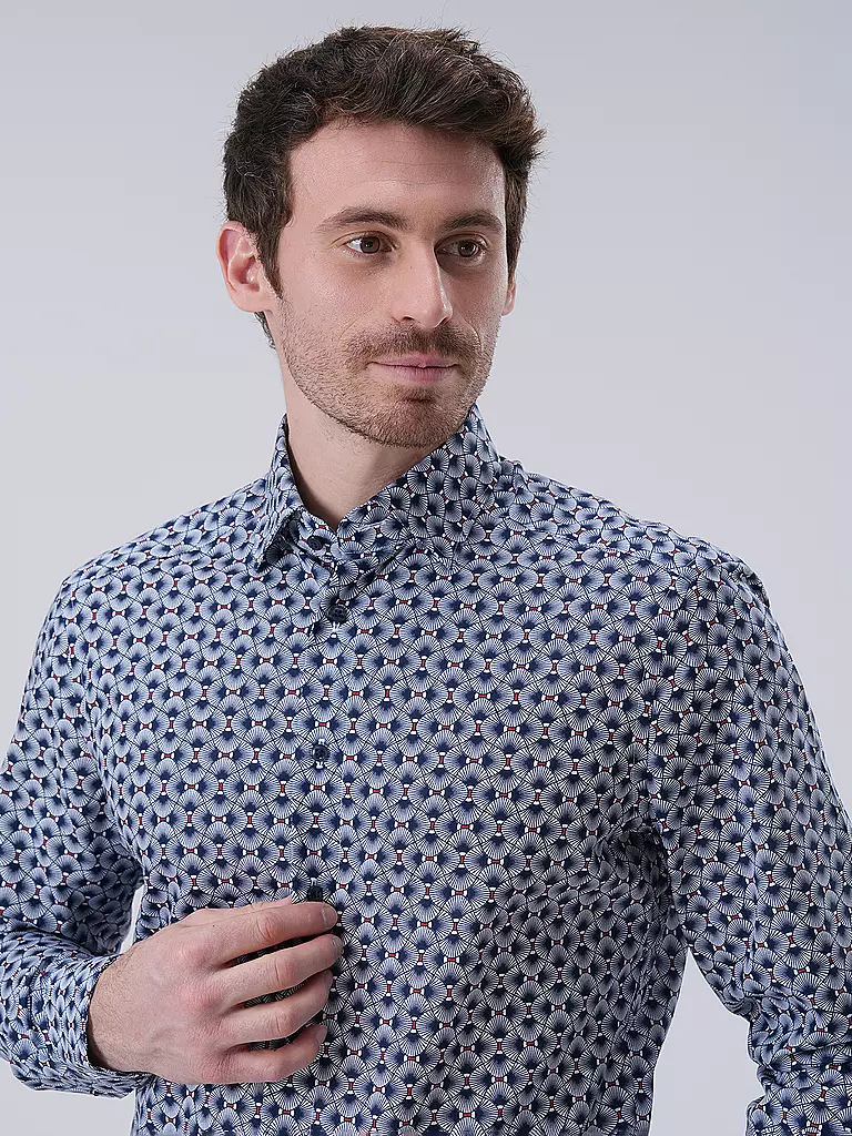 OLYMP | Hemd Modern Fit | Azul oscuro