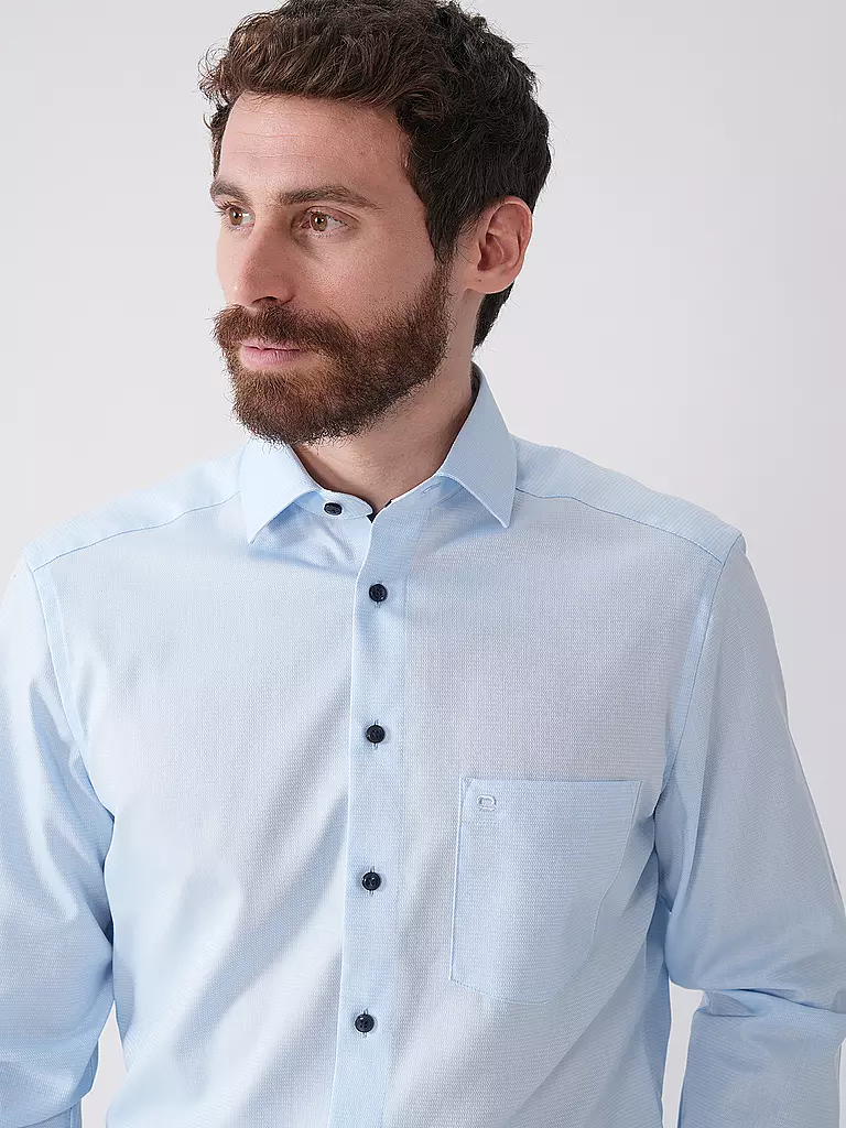 OLYMP | Hemd Modern Fit | Azul claro