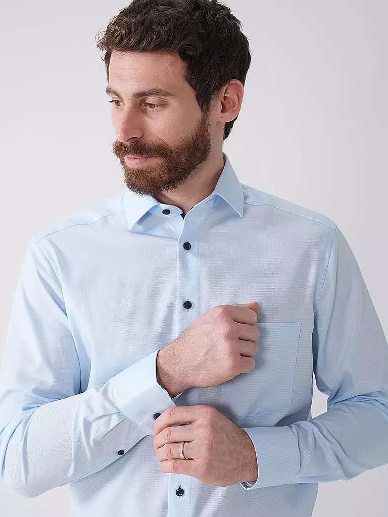 OLYMP | Hemd Modern Fit | Azul claro