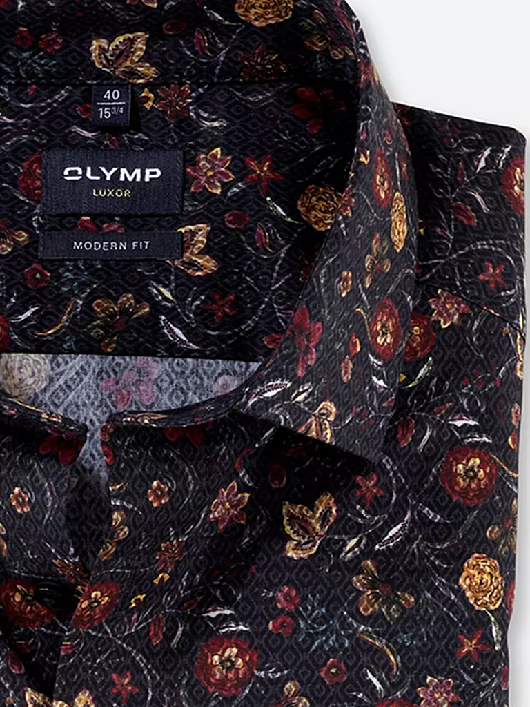 OLYMP | Hemd Modern Fit | Azul oscuro