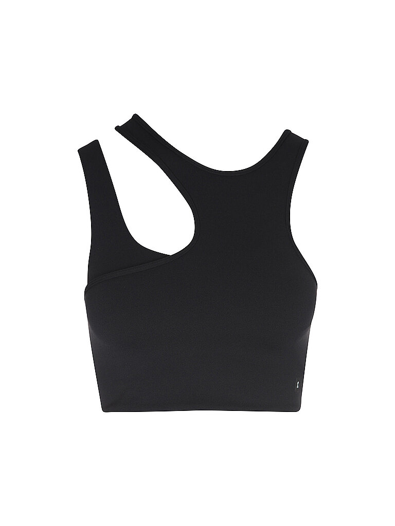 On Top Asymmetric Crop negro