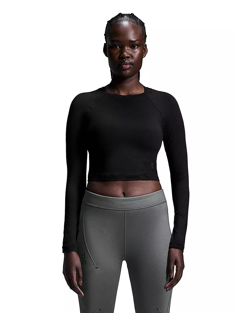 ON | Camiseta de manga larga con corte cropped | Negro