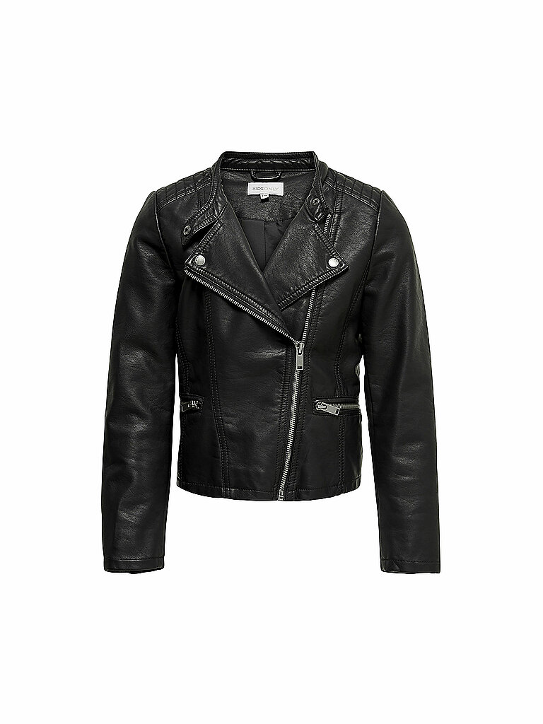 Only Chaqueta biker de niña con aspecto de cuero KONFREYA negro