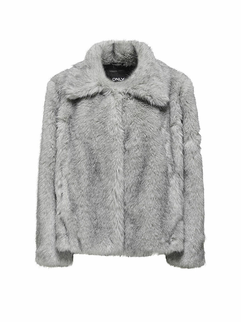 Chaqueta de Imitación de Piel gris claro L