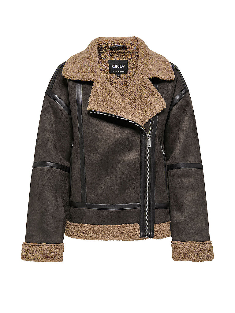 Only Chaqueta efecto piel ONLKENDRA marrón