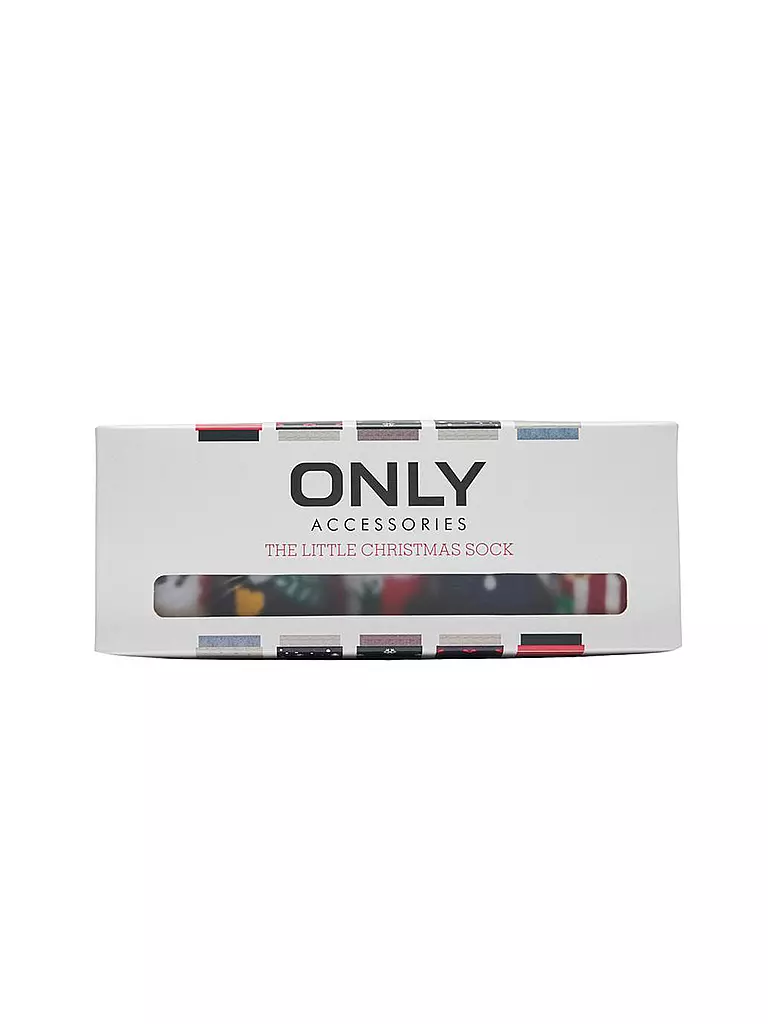 ONLY | Calcetines ONLCHRISTMAS, paquete de 5, rojo high risk | 