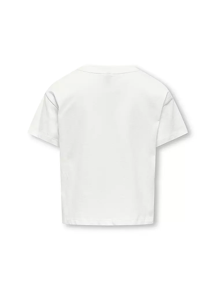 ONLY | Camiseta de niña KOGMAIKEN LIFE CROPHEART | Blanco
