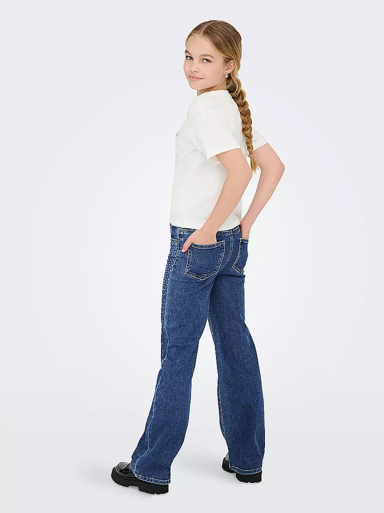 ONLY | Camiseta de niña KOGMAIKEN LIFE CROPHEART | Blanco