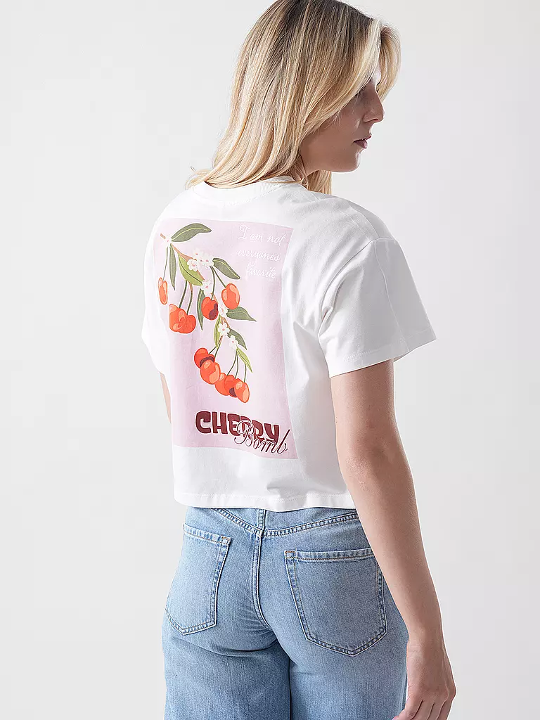 ONLY | Camiseta ONLANNBEL LIFE | Crema