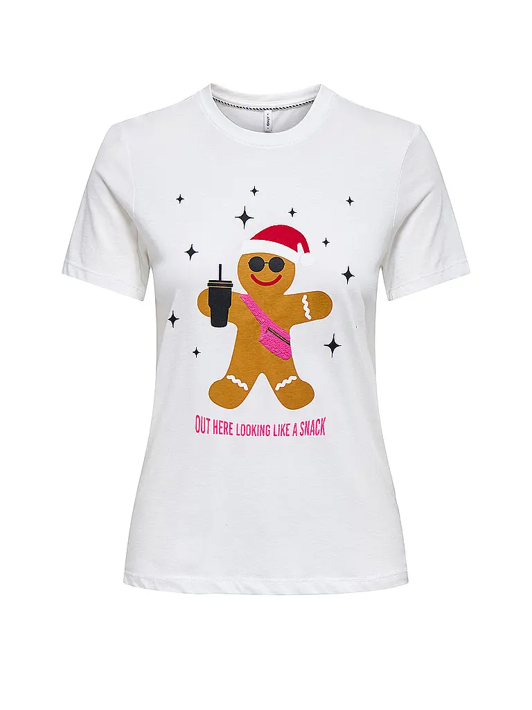 ONLY | Camiseta ONLXMAS | Crema