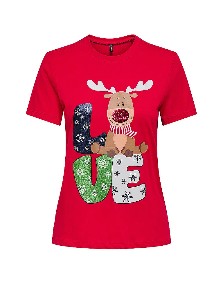 ONLY | Camiseta ONLXMAS | Rojo