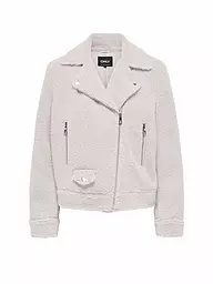 ONLY | Chaqueta de aspecto de piel ONLRIO TEDDY BIKER | Crema