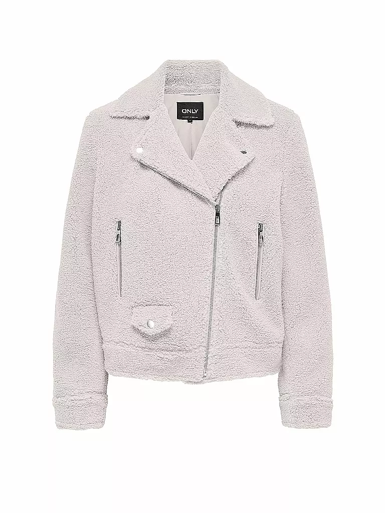 ONLY | Chaqueta de aspecto de piel ONLRIO TEDDY BIKER | Crema