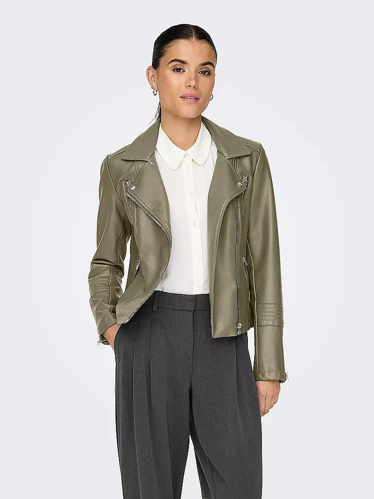 ONLY | Chaqueta de imitación de cuero ONLGEMMA | olive