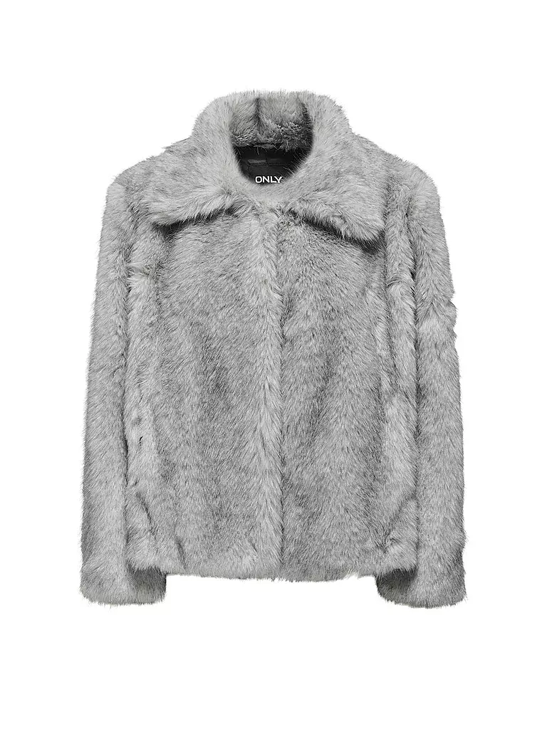 ONLY | Chaqueta de Imitación de Piel | Gris claro