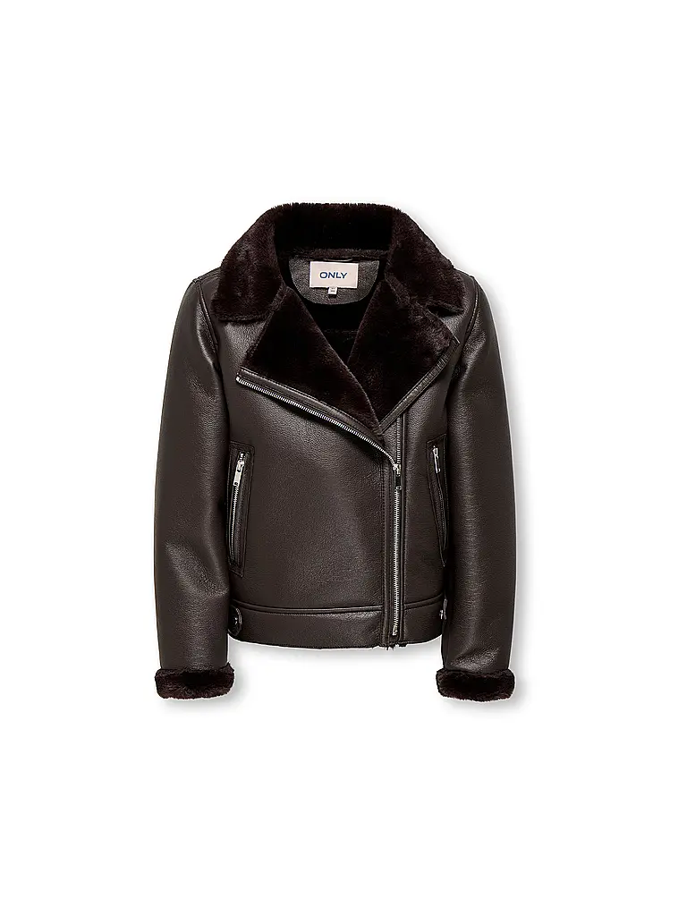 ONLY | Chaqueta de niña con aspecto de cuero KOGSTARRY | Marrón