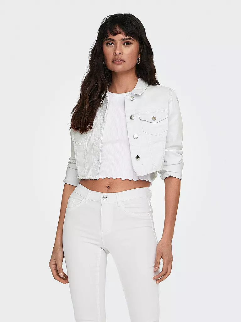 ONLY | Chaqueta vaquera ONLWONDER  Corte cropped | Blanco