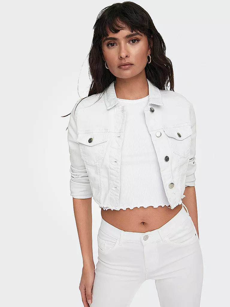 ONLY | Chaqueta vaquera ONLWONDER  Corte cropped | Blanco