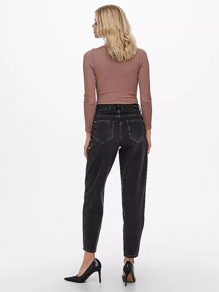 ONLY | Highwaist Jeans Balloon Fit 7/8 ONLTROY  | Negro
