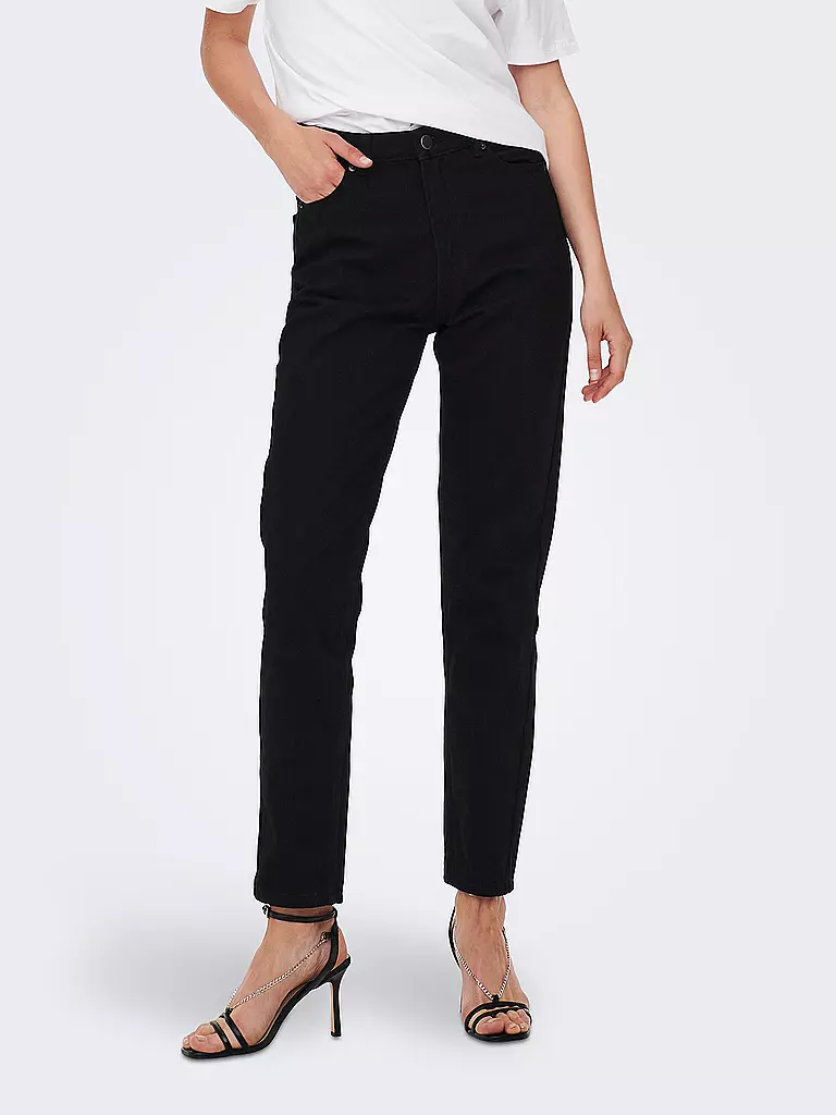 ONLY | Highwaist Jeans Mom Fit ONLJAGGER  | Negro