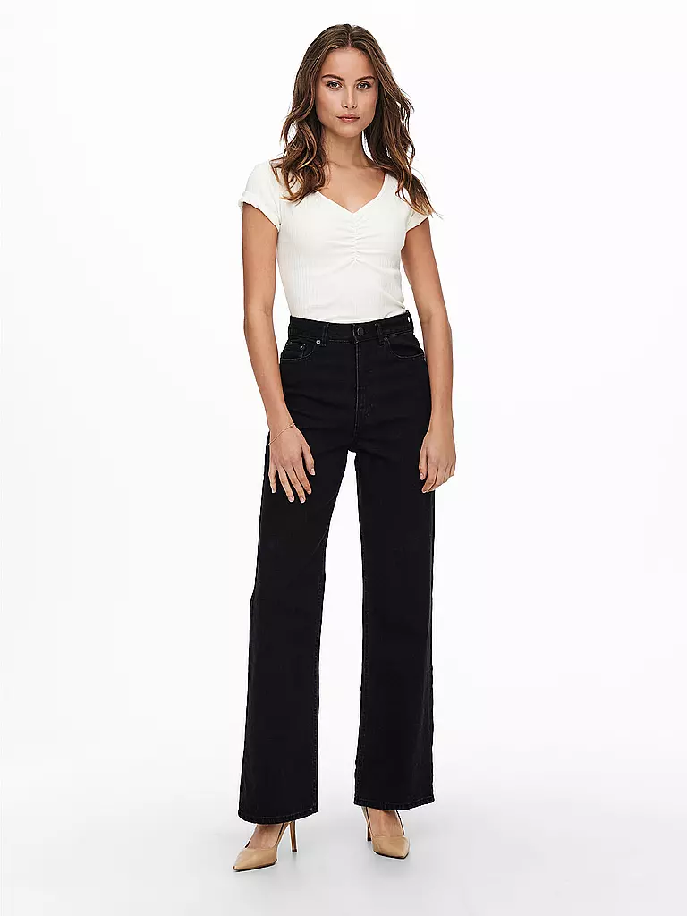 ONLY | Highwaist Jeans Wide Leg ONLCAMILLE  | Negro